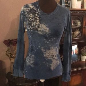 Sinful blue long sleeve thermal sz medium